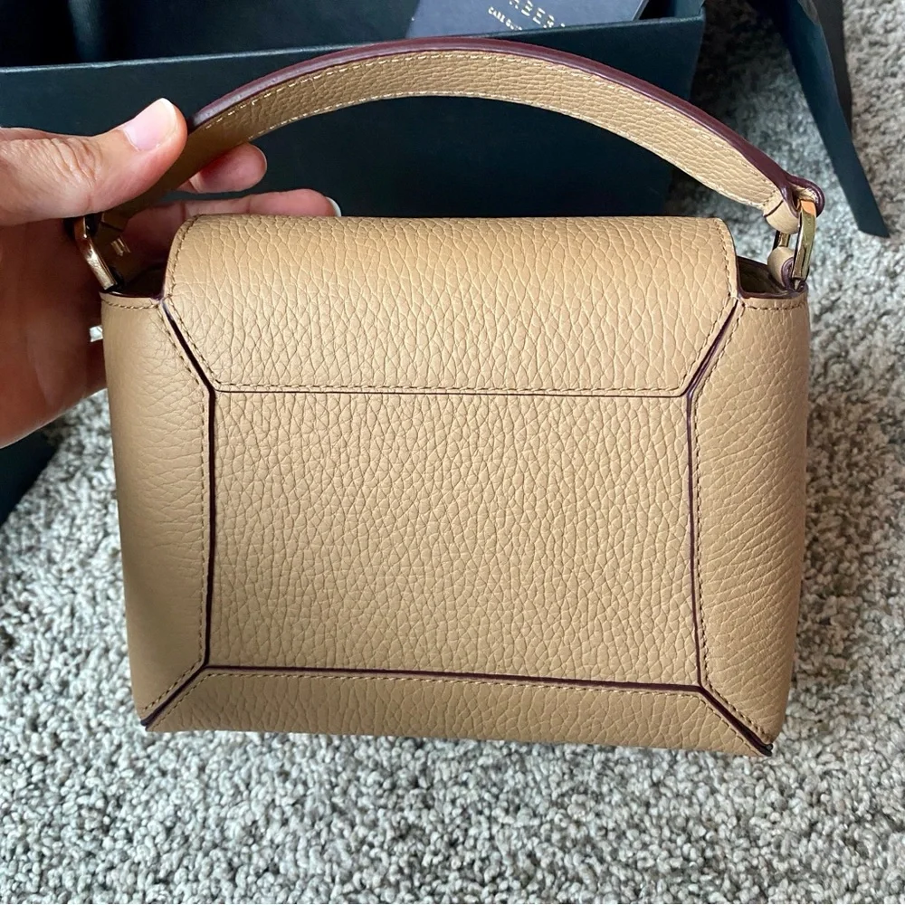 Strathberry Mosaic Nano Crossbody Bag In Caramel - Picture 10 of 16